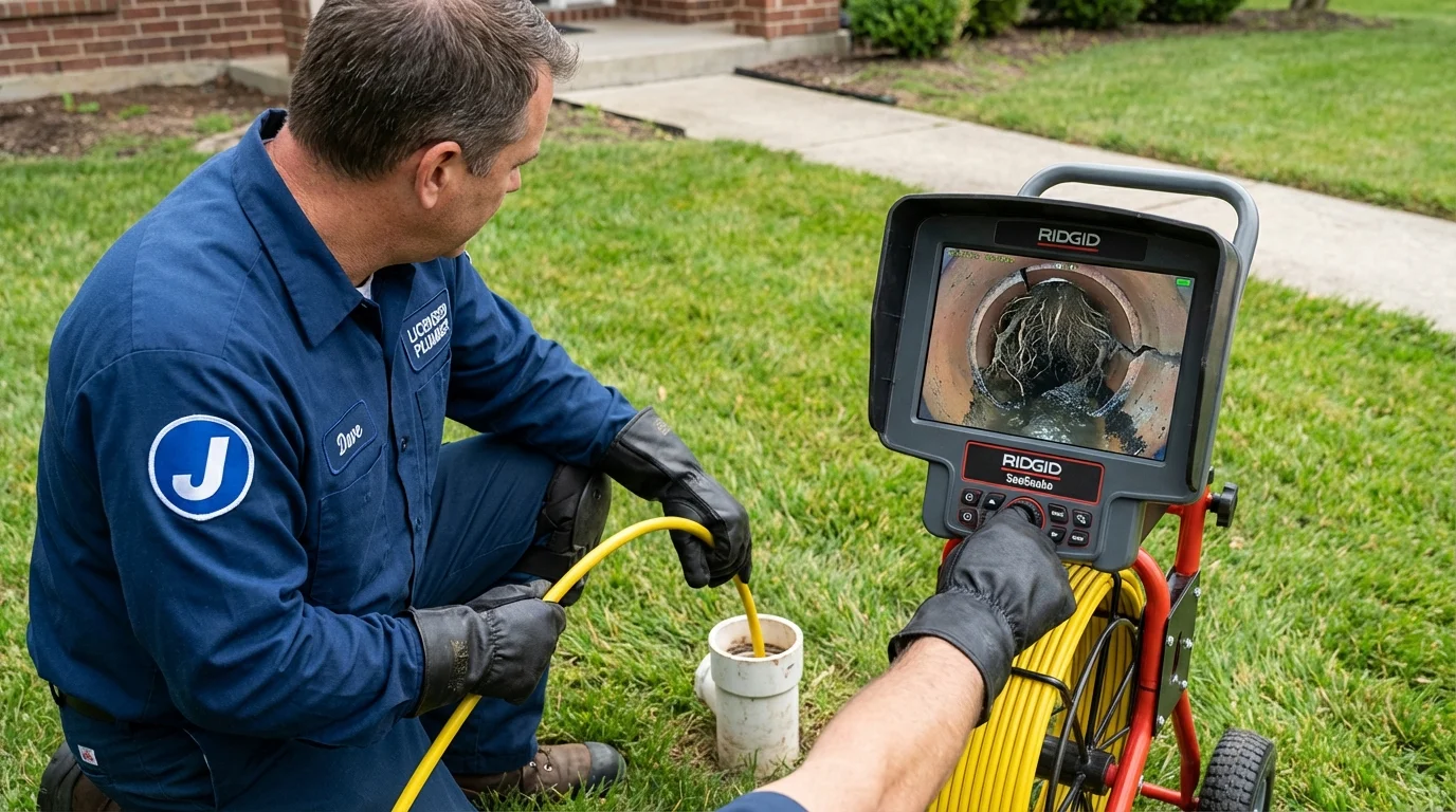 Sewer camera inspection being performed by Johns Plumbing LLC in Wellington